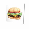 Fondo 16 x 16 in. Watercolor All Dressed Cheeseburger-Print on Canvas FO2787291